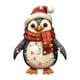 thumbnail image 2 of Llavero navideño de pingüino con sombrero rojo | Colgante acrílico para espejo retrovisor de coche y mochila | Regalo y adorno navideño para niños y adultos, 2 of 5