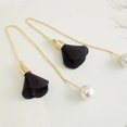 thumbnail image 5 of Ayyufe 1 Pair Elegant Long Tassel Flower Pendant Pearl Dangler Earring for Party, 5 of 7