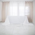 thumbnail image 4 of BalsaCircle White 90" x 156" Accordion Crinkle Taffeta Rectangular Tablecloth Reception, 4 of 8