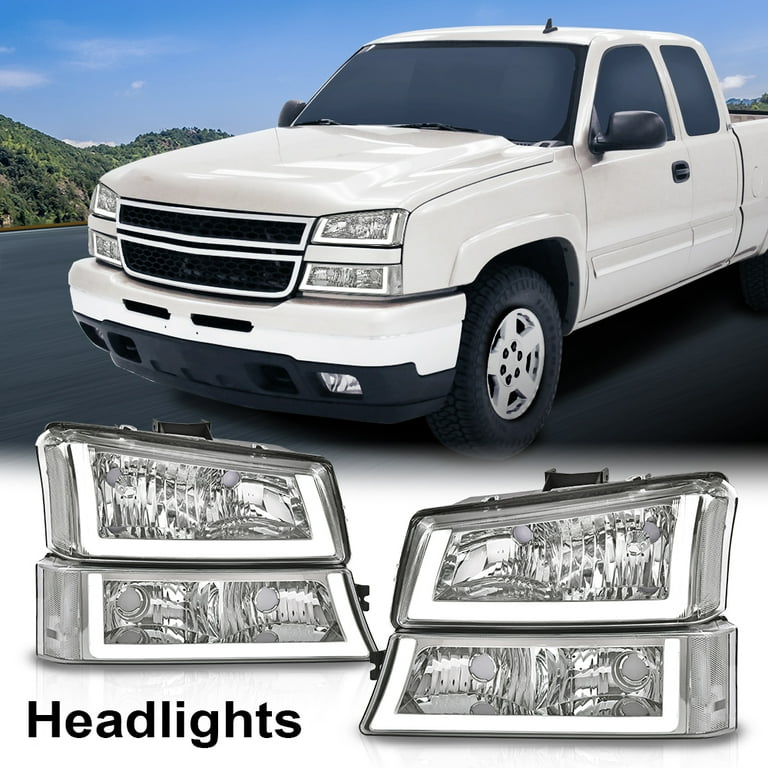 Sell 2003-2006 CHEVY SILVERADO CRYSTAL HEADLIGHTS W/BUMPER LAMPS In Los - Foto 7