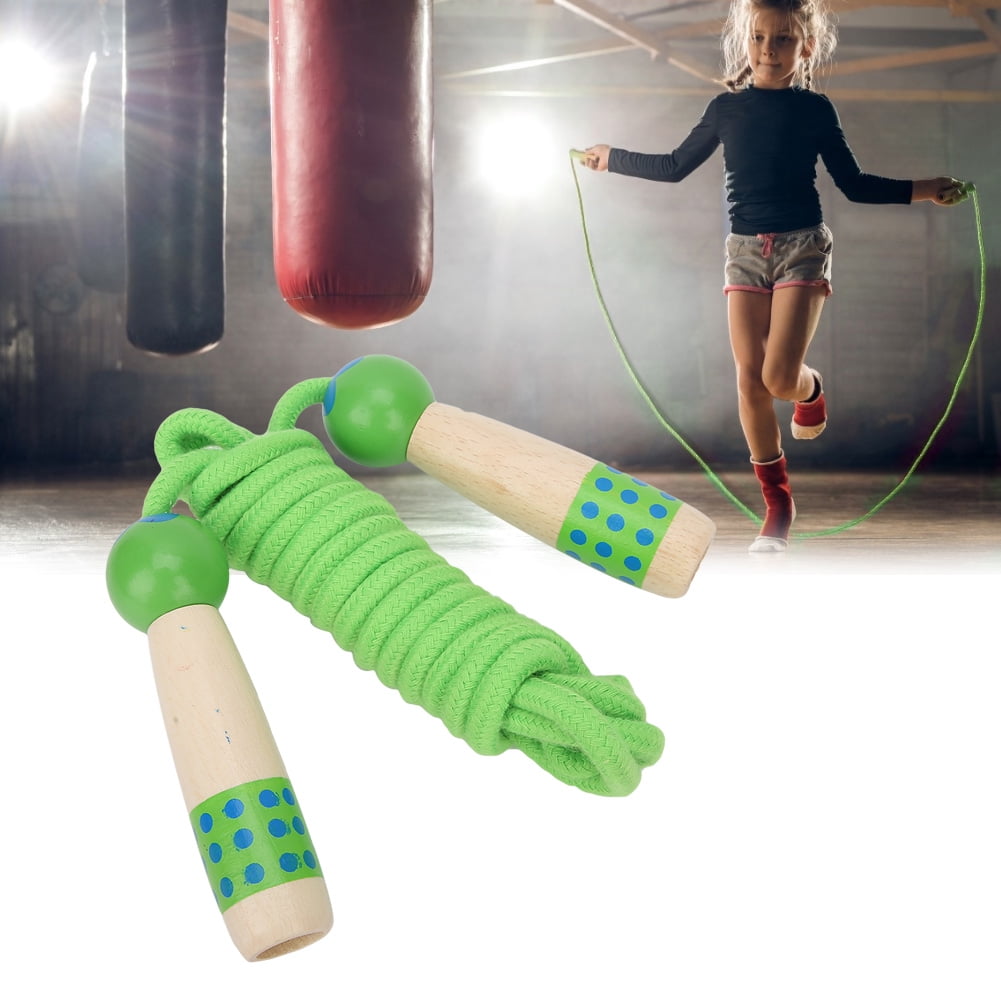 TOPINCN Outdoor Toy,Kid Jumping Rope,Wooden Skipping Rope Fitness