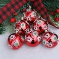 thumbnail image 6 of Honeeladyy 6 PCS Christmas Ball Ornaments for Tree, Red White and Green Glittering Hanging Bulbs Pendants for Christmas Tree Decorations, 6 of 6