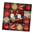 thumbnail image 2 of 44 piezas de bolas navideñas, adornos colgantes decorativos, esferas, adornos hechos de Viejo rojo dorado, 2 of 9