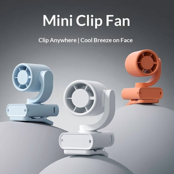 5 Speed Clip on Fan 1200mAh USB Rechargeable Portable Mini Fan with Clip Stand Hands Free Personal Cooling for Travel Office by PALIFEUR