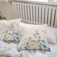 thumbnail image 6 of Watercolor Flowers Beige Throw Pillow Covers 18x18 Inch Set of 2, Spring Summer Retro Botanical Waterproof Outdoor Pillow Covers, Decorative Cushion Pillowcases for Couch, Sofa, Bed, Garden, Patio, 6 of 9
