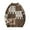 Brown, variant on Christmas Men's Mock Neck Cable Knit Sweater Patchwork Reindeer Snowflake Fair Isle Jacquard Loose Stretch Long Sleeve Holiday Pullover M-3XL