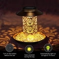 thumbnail image 2 of COSTYLE Solar Bird Feeder for Outdoors Hanging, Metal Wild Bird Feeder Solar Lantern Garden Decoration with S Hook, 2 of 5