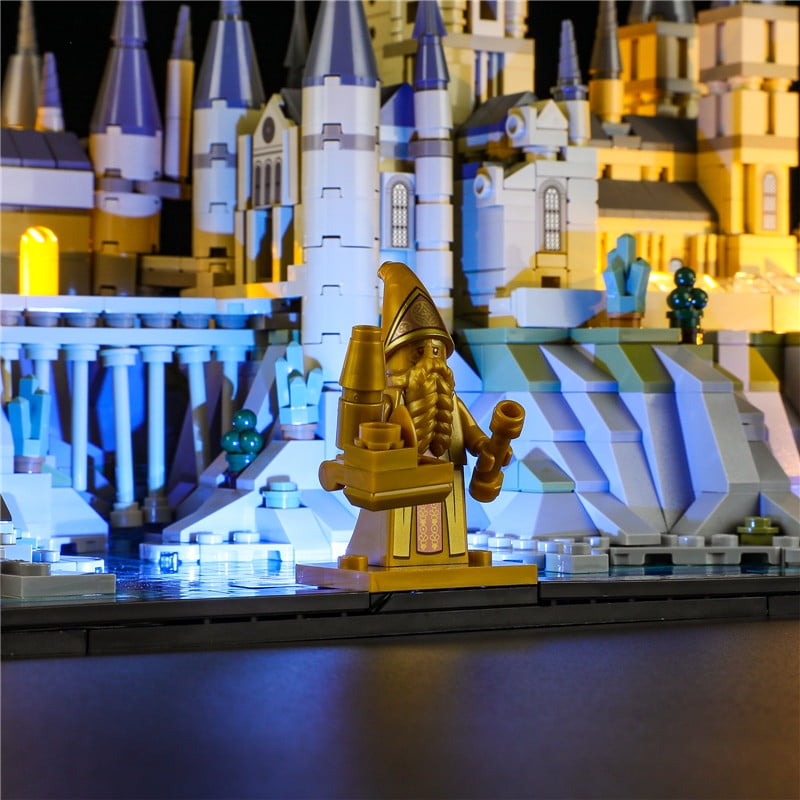 QC Ltbrick Led Light Kit Lighting Set Compatible With The Lego Harry Potter Movie Hogwarts Castle and Grounds 76419 Building Blocks Without Lego Set