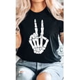 thumbnail image 2 of Skeleton Peace Sign Graphic Tee T-Shirt PLUS, 2 of 9