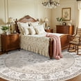 thumbnail image 2 of Washable 6ft Circle Round Rug: 6x6 Low-pile Circular Rug For Living Room Bedroom Cute Office Area With Tpr Rubber Backing Soft Stain-resistant Carpet Bathroom Entryway Dorm(6round Beige), 2 of 8