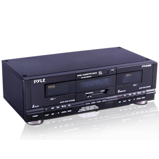 Grabación de música doméstica Pyle con doble casete, 110 V/220 V