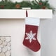 thumbnail image 5 of Juego de 2 Bolsas de Regalo para Calcetines Navideños | Calcetines Navideños de Terciopelo Rojo de Punto con Diseños de Papá Noel y Muñeco de Nieve | Tela de Patchwork Resistente | Decoración para La, 5 of 6