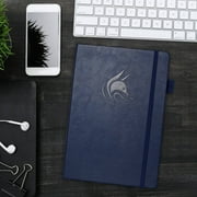 Clever Fox Accounting Ledger Book - Accounting Log for Small Businesses & Personal Use - Columnar Journal for Tracking Money, Expenses, Deposits & Balance - Hardcover, Large, 7x10″ (Dark Blue)