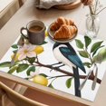 thumbnail image 3 of Summer Lemon Placemats Set of 6 Watercolor Birds Vintage Place Mats Indoor Wipeable Table Mats Washable Cloth Dining Table Placemats for Kitchen Holiday Party Home Decor 13x19 Inch, 3 of 9