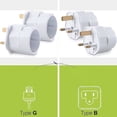 thumbnail image 3 of 2x eu to uk travel adapter white power outlet, 3 of 5