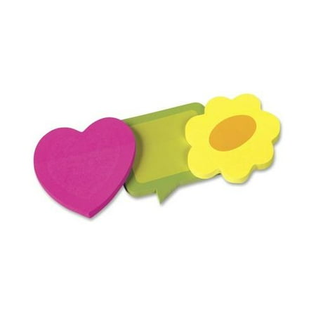 Redi-tag Redi-Tag Two-tone Die-cut Adhesive Neon Note Pads RTG41200