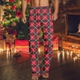 thumbnail image 2 of Aimik Hanes Men's Flannel Pajama Pants Christmas Gnome Snowflakes Sleep Lounge Pj Bottoms Sweatpants-Multicolor S, 2 of 5