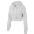 thumbnail image 3 of MixMatchy Women's Solid Casual French Terry Cropped Zip Up Hoodie, 3 of 5