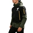 thumbnail image 3 of Hooded Jackets for Men Plus Size Waterproof Long Sleeve Zipper Outdoor Raincoat Windbreaker with Pockets, 3 of 10