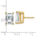 thumbnail image 4 of Auriga Fine Jewelry 14K Yellow Gold 6 ctw Lab Grown Diamond Emerald Heavy Wt. Stud Earrings for Women, 4 of 6