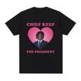 thumbnail image 4 of Camiseta de rapero Chief Keef para presidente para hombre, camiseta informal de manga corta, camiseta estética vintage de gran tamaño, ropa de calle, 4 of 5