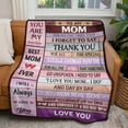 thumbnail image 2 of Mom Blankets Gifts for Mom from Daughter & Son, Mom Birthday Gifts, I Love You Mom Step Letter Warm Soft Throw Blankets, Mom Blankets Gifts for Birthday, Christmas, 2 of 5