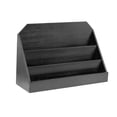 thumbnail image 4 of Soporte organizador portátil de madera inclinado para tarjetas, expositor de postales, soporte para tarjetas Negro, 4 of 9