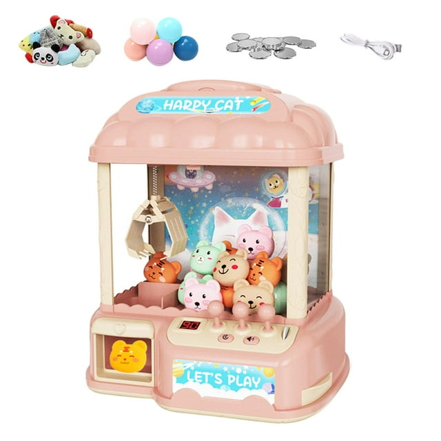 Minimáquina expendedora de dulces con forma de garra para niños y adultos. Rosa 40 Muñecas