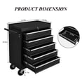 thumbnail image 3 of Broadfashion, 59.18 lb, 20.11" Steel 5-Drawer Rolling Tool Box, Black, 3 of 8