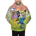 thumbnail image 5 of Adventure Time Mens Active Sweatshirts Cozy Hoodie 3d Graphic Sweater Casual Winter Clothes Tops Coat 3x-Large, 5 of 7
