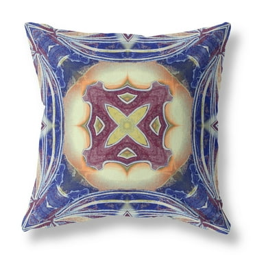 Amrita Sen Squares Suede Zippered Pillow With Insert CAPL502FSDS-ZP-16x16