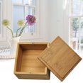 thumbnail image 4 of Square Wooden Jewelry Box Bamboo Jewelry Storage Box, 4 of 7