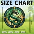 thumbnail image 2 of Pawberry Jörmungandr Window Hanging Stained Glass, Jörmungandr Suncatchers for Windows Stained Glass, Stained Glass Jörmungandr suncatcher, 2 of 7