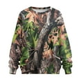 thumbnail image 3 of Garronmavis Women's Pullover Camo Oversized Camo Hunting Tree Long Sleeve Soft Daily Top Crewneck Sweatshirt Pullover for Women, Size XL, 3 of 6