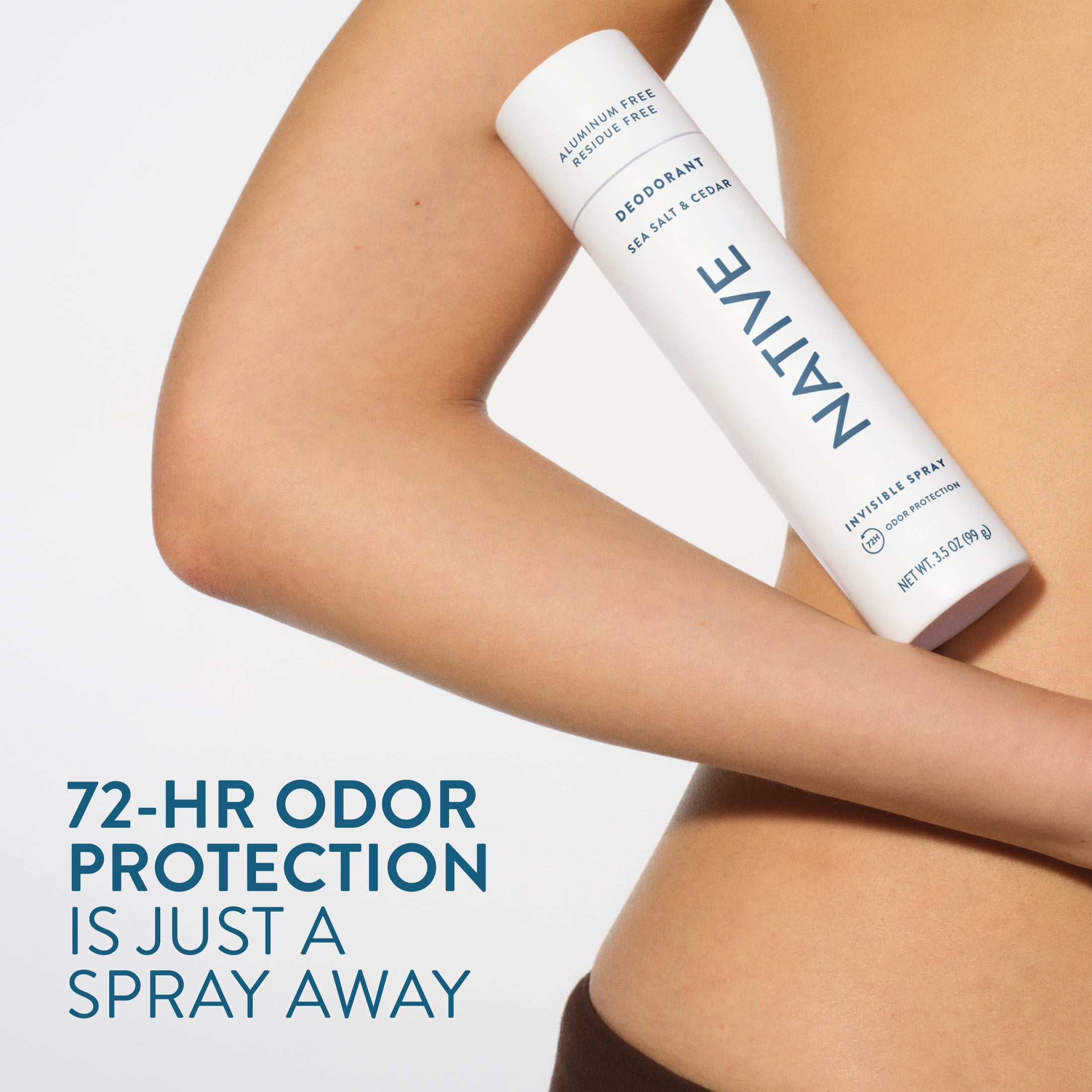 (3 pack) Native Aluminum Free Deodorant Spray For Men, 72 Hour Deodorant Spray, Sea Salt & Cedar, 3.5oz