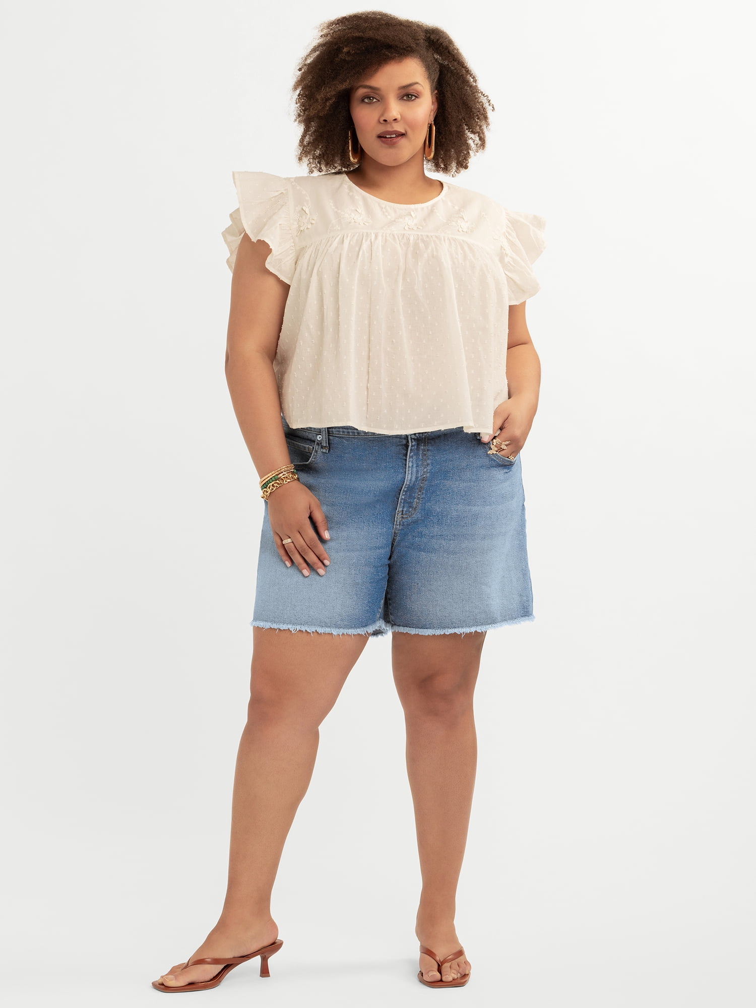 Jessica Simpson Women's and Women's Plus Ivy Bermuda Short, Sizes 2-24W