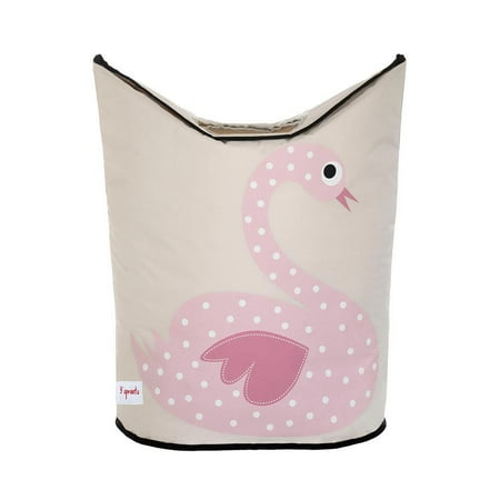 UPC: 0696859272547 | 3 Sprouts Baby Laundry Hamper Storage Basket Organizer Bin for Nursery Clothes Swan
