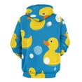 thumbnail image 3 of Bunch of Rubber Ducks Men's Women Vintage 3D Hooded Sweatshirt - All-Season Loose Fit Streetwear, 3 of 6
