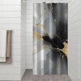 thumbnail image 2 of Gray Marble Gold Line Pattern Shower Curtain 36"x72" ,Bathroom Decorative Shower Curtains Set with 12 Hooks,Modern Waterproof Washable Shower Curtain, 2 of 6