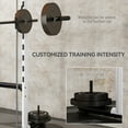 thumbnail image 6 of Soozier Adjustable Squat Rack with Pull Up Bar and Barbell Bar, Multi-Function Bench Press Weight Lifting Equipment, White, 6 of 10