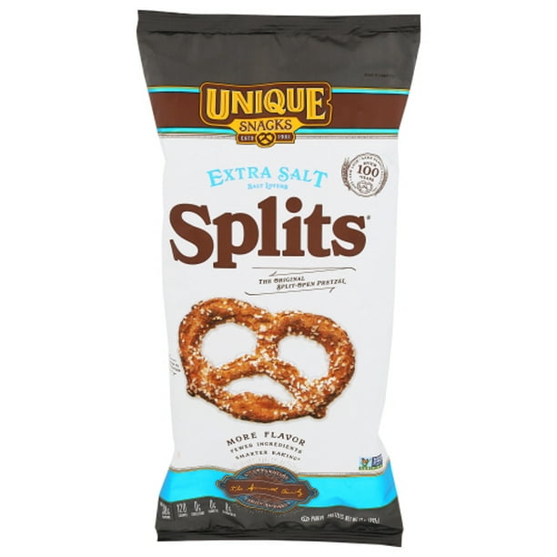 Unique Extra Salt Pretzel Splits, 11 oz, 12 count
