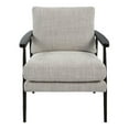 thumbnail image 3 of Uttermost Sebastian Contemporary Fabric & Wood Accent Chair in Ivory/Walnut, 3 of 8