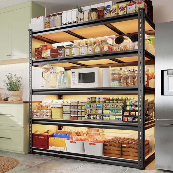REIBII Adjustable Steel Heavy Duty Garage Storage Shelf , 48" W x 24" D x 72" H, 3020 lbs