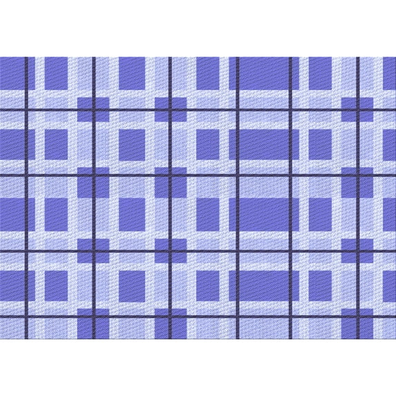 Ahgly Company Indoor Rectangle Patterned Periwinkle Purple Area Rugs, 7' x 9'