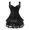 Black, variant on Grebrafan Straps Corset Pirate Gothic Bustier with Multi Layer lace Skirt XL Black