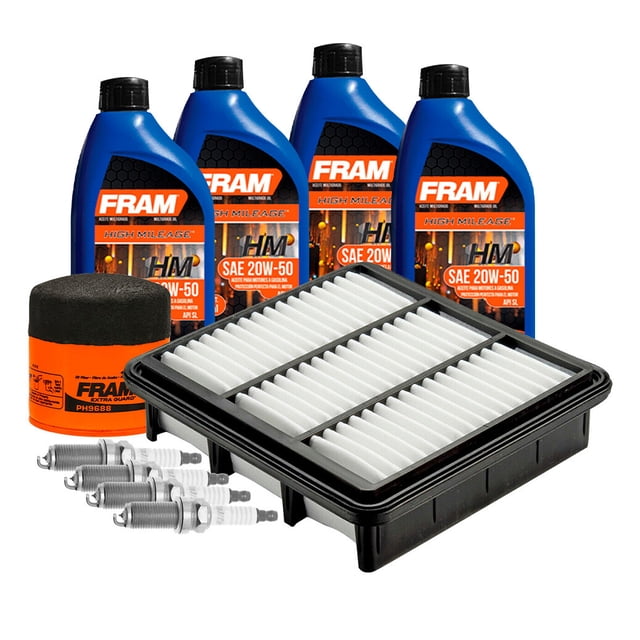 Kit De Afinación Con Aceite 20W50 Mineral, Bujías Iridio, Filtro De Aire Y Filtro De Aceite 10 Piezas Compatible con Kia Forte Koup L4 2.0L DE 2010 A 2013