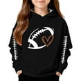 thumbnail image 3 of Gyujnb Youth Athletic Hoodie with Mixed Football Graphic Print for Fall Winter Versatile Stylish Outdoor Wear (Little Boys,Big Boys),11-12 Years, 3 of 4