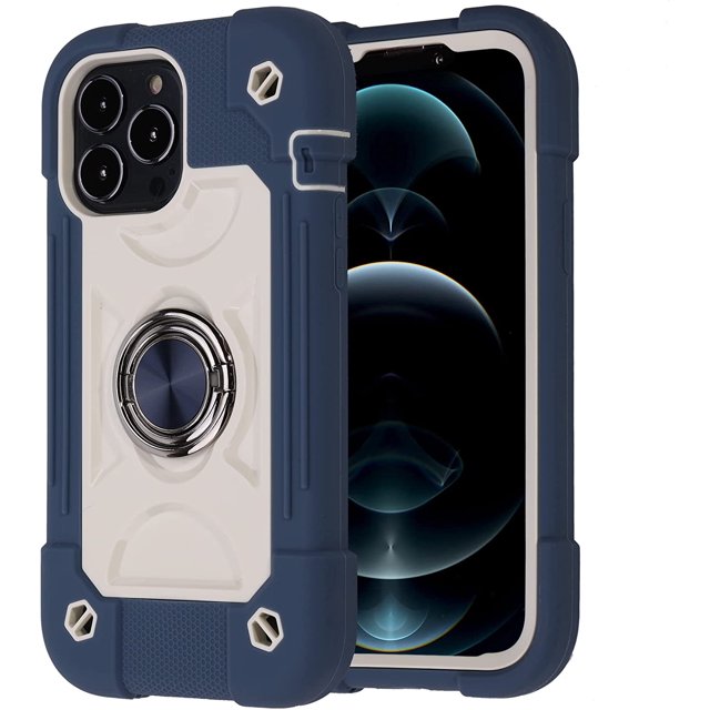 Funda compatible con iPhone 13 pro max con soporte de grado militar a prueba de golpesfelicia azul Fokelyi CZDZ-HY223-2