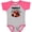 Heather and Hot Pink, variant on Inktastic Papa's Little Ladybug Boys or Girls Baby Bodysuit