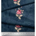 thumbnail image 3 of Soimoi Rayon Fabric Texture,Leaves & Rose Flower Decor Fabric Printed Yard 42 Inch Wide, 3 of 3